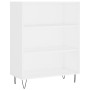 Aparador alto madera contrachapada blanco 69,5x34x180 cm de , Aparadores - Ref: Foro24-3198113, Precio: 134,06 €, Descuento: %