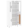 Aparador alto madera contrachapada blanco brillo 69,5x34x180 cm de , Aparadores - Ref: Foro24-3198371, Precio: 174,14 €, Desc...