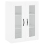 Aparador alto madera contrachapada blanco brillo 69,5x34x180 cm de , Aparadores - Ref: Foro24-3198371, Precio: 174,14 €, Desc...