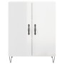 Aparador alto madera contrachapada blanco brillo 69,5x34x180 cm de , Aparadores - Ref: Foro24-3198371, Precio: 174,14 €, Desc...
