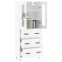 Aparador alto madera contrachapada blanco brillo 69,5x34x180 cm de , Aparadores - Ref: Foro24-3198435, Precio: 200,19 €, Desc...