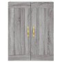 Aparador alto madera contrachapada gris sonoma 69,5x34x180 cm de , Aparadores - Ref: Foro24-3199735, Precio: 171,13 €, Descue...