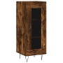 Aparador de madera contrachapada roble ahumado 34,5x34x180 cm de , Aparadores - Ref: Foro24-3199078, Precio: 98,64 €, Descuen...