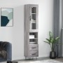 Aparador alto madera contrachapada gris Sonoma 34,5x34x180 cm de , Aparadores - Ref: Foro24-3199335, Precio: 114,04 €, Descue...