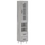 Aparador alto madera contrachapada gris Sonoma 34,5x34x180 cm de , Aparadores - Ref: Foro24-3199335, Precio: 114,04 €, Descue...