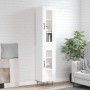 Aparador alto madera contrachapada blanco brillo 34,5x34x180 cm de , Aparadores - Ref: Foro24-3199459, Precio: 108,73 €, Desc...