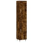 Aparador de madera contrachapada roble ahumado 34,5x34x180 cm de , Aparadores - Ref: Foro24-3200118, Precio: 100,26 €, Descue...