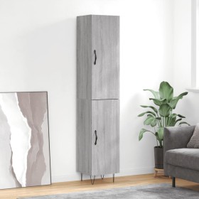 Aparador alto madera contrachapada gris Sonoma 34,5x34x180 cm de , Aparadores - Ref: Foro24-3198823, Precio: 102,11 €, Descue...