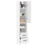 Aparador alto madera contrachapada blanco brillo 34,5x34x180 cm de , Aparadores - Ref: Foro24-3198947, Precio: 114,66 €, Desc...