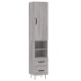 Aparador alto madera contrachapada gris Sonoma 34,5x34x180 cm de , Aparadores - Ref: Foro24-3198951, Precio: 102,02 €, Descue...