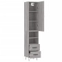 Aparador alto madera contrachapada gris Sonoma 34,5x34x180 cm de , Aparadores - Ref: Foro24-3198951, Precio: 102,02 €, Descue...