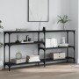 Mesa consola madera de ingeniería negra 160x29x75 cm de , Mesas auxiliares - Ref: Foro24-834085, Precio: 79,39 €, Descuento: %