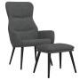 Sillón de relax con reposapiés de tela gris oscuro de , Sillones - Ref: Foro24-3097430, Precio: 121,87 €, Descuento: %