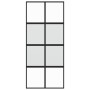 Puerta corredera vidrio templado y aluminio negra 90x205 cm de , Puertas para el hogar - Ref: Foro24-155223, Precio: 199,77 €...