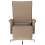 Sillón reclinable masaje reposapiés cuero sintético capuchino de , Sillones - Ref: Foro24-356652, Precio: 234,61 €, Descuento: %