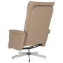 Sillón reclinable masaje reposapiés cuero sintético capuchino de , Sillones - Ref: Foro24-356652, Precio: 234,61 €, Descuento: %