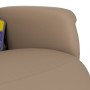 Sillón reclinable masaje reposapiés cuero sintético capuchino de , Sillones - Ref: Foro24-356652, Precio: 234,61 €, Descuento: %