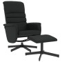 Sillón reclinable con reposapiés cuero sintético negro de , Sillones - Ref: Foro24-356708, Precio: 160,54 €, Descuento: %