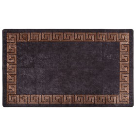 Alfombra lavable antideslizante negro y dorado 150x230 cm de , Alfombras - Ref: Foro24-373983, Precio: 55,53 €, Descuento: %