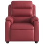 Sillón reclinable de cuero sintético rojo tinto de , Sillones - Ref: Foro24-373490, Precio: 224,53 €, Descuento: %