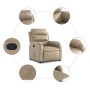 Sillón reclinable de cuero sintético color capuchino de , Sillones - Ref: Foro24-373492, Precio: 214,97 €, Descuento: %