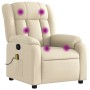 Sillón de masaje reclinable de tela crema de , Sillones - Ref: Foro24-373595, Precio: 257,15 €, Descuento: %