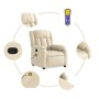 Sillón de masaje reclinable de tela crema de , Sillones - Ref: Foro24-373595, Precio: 257,15 €, Descuento: %