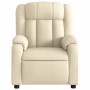 Sillón de masaje reclinable de tela crema de , Sillones - Ref: Foro24-373595, Precio: 257,15 €, Descuento: %