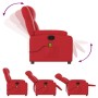 Sillón de masaje reclinable cuero sintético rojo de , Sillones - Ref: Foro24-373534, Precio: 228,34 €, Descuento: %