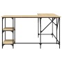 Escritorio madera de ingeniería roble Sonoma 139x139x75 cm de , Escritorios - Ref: Foro24-837588, Precio: 87,39 €, Descuento: %