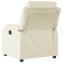 Sillón reclinable eléctrico de cuero sintético crema de , Sillones - Ref: Foro24-3205029, Precio: 269,38 €, Descuento: %