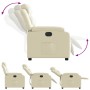 Sillón reclinable eléctrico de cuero sintético crema de , Sillones - Ref: Foro24-3205029, Precio: 269,38 €, Descuento: %