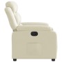 Sillón reclinable eléctrico de cuero sintético crema de , Sillones - Ref: Foro24-3205029, Precio: 269,38 €, Descuento: %