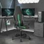 Silla gaming con masaje cuero sintético verde y negro de , Sillones para videojuegos - Ref: Foro24-345560, Precio: 99,30 €, D...