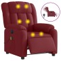 Sillón de masaje reclinable eléctrico tela rojo tinto de , Sillones - Ref: Foro24-3205307, Precio: 280,09 €, Descuento: %