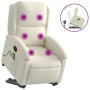 Sillón reclinable de masaje elevable terciopelo crema de , Sillones - Ref: Foro24-3204320, Precio: 306,40 €, Descuento: %
