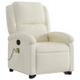 Sillón reclinable de masaje elevable terciopelo crema de , Sillones - Ref: Foro24-3204320, Precio: 306,40 €, Descuento: %