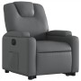 Sillón reclinable elevable eléctrico de cuero sintético gris de , Sillones - Ref: Foro24-3204447, Precio: 357,56 €, Descuento: %