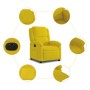 Sillón eléctrico reclinable elevable de terciopelo amarillo de , Sillones - Ref: Foro24-3204329, Precio: 306,40 €, Descuento: %