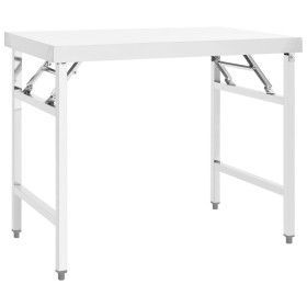 Mesa de trabajo plegable para cocina acero 100x60x80 cm de vidaXL, Restauración - Ref: Foro24-326157, Precio: 168,57 €, Descu...
