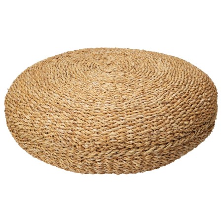 Home&Styling Puf redondo natural de hierba marina Ø58x20 cm de , Otomanas - Ref: Foro24-447474, Precio: 67,80 €, Descuento: %