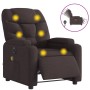 Sillón reclinable de masaje eléctrico tela marrón oscuro de , Sillones - Ref: Foro24-3204589, Precio: 261,54 €, Descuento: %