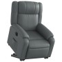 Sillón reclinable elevable eléctrico de cuero sintético gris de , Sillones - Ref: Foro24-3205167, Precio: 362,24 €, Descuento: %