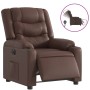 Sillón reclinable eléctrico de cuero sintético marrón de , Sillones - Ref: Foro24-3206545, Precio: 306,29 €, Descuento: %