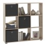 FMD Estantería con 9 compartimentos color roble de , Librerías y estanterías - Ref: Foro24-429433, Precio: 137,77 €, Descuent...