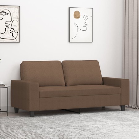 Sofá de 2 plazas de tela marrón 140 cm de , Sofás - Ref: Foro24-359394, Precio: 236,86 €, Descuento: %