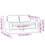 Sofá de 2 plazas de tela marrón 140 cm de , Sofás - Ref: Foro24-359394, Precio: 236,86 €, Descuento: %