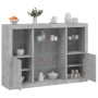 Aparador con luz LED 3 pzas madera de ingeniería gris hormigón de , Aparadores - Ref: Foro24-3209131, Precio: 201,60 €, Descu...
