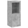 Aparador con luz LED 3 pzas madera de ingeniería gris hormigón de , Aparadores - Ref: Foro24-3209131, Precio: 201,60 €, Descu...