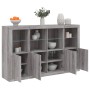 Aparador con luz LED 3 pzas madera de ingeniería gris Sonoma de , Aparadores - Ref: Foro24-3209119, Precio: 262,56 €, Descuen...